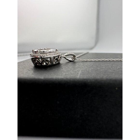 Pear Cut Natural Diamond Pendant Necklace - Picture 14 of 15